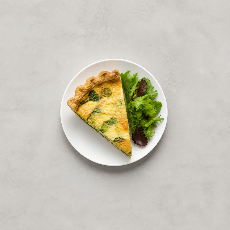 Quiche met prei, spinazie en kaas