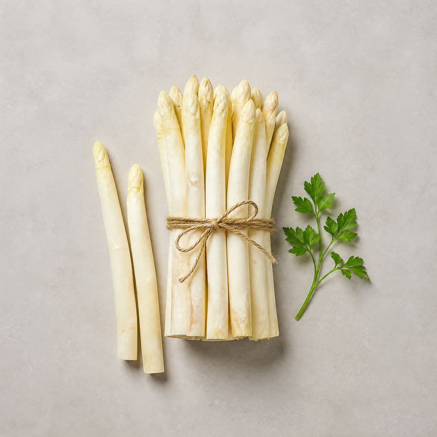 Verse Nederlandse witte asperges